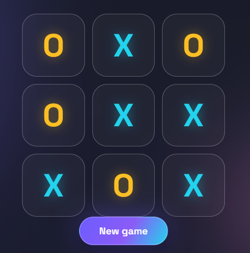 Tic Tac Toe board preview