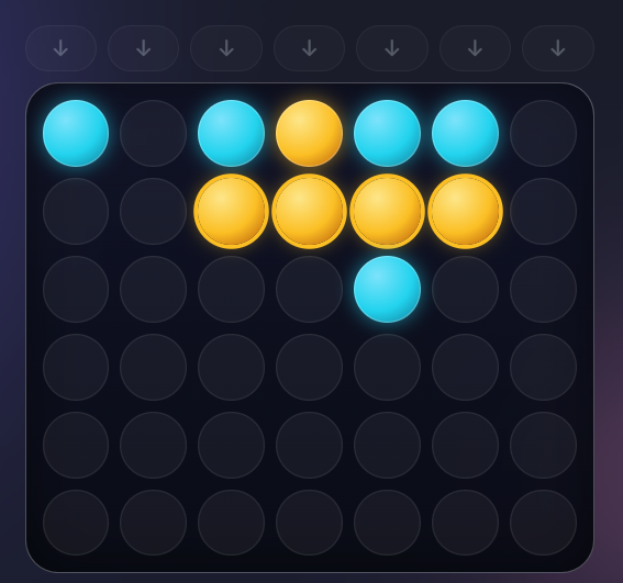Connect Four board preview with yellow and red discs